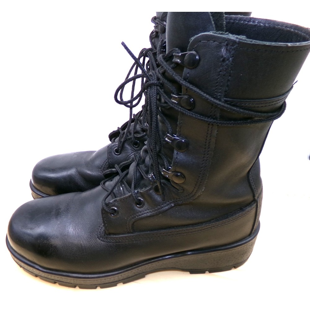 Rocky General Purpose Boots 7.5 EW Black Vibram Sole Steel Toe 808 Navy Inspired
